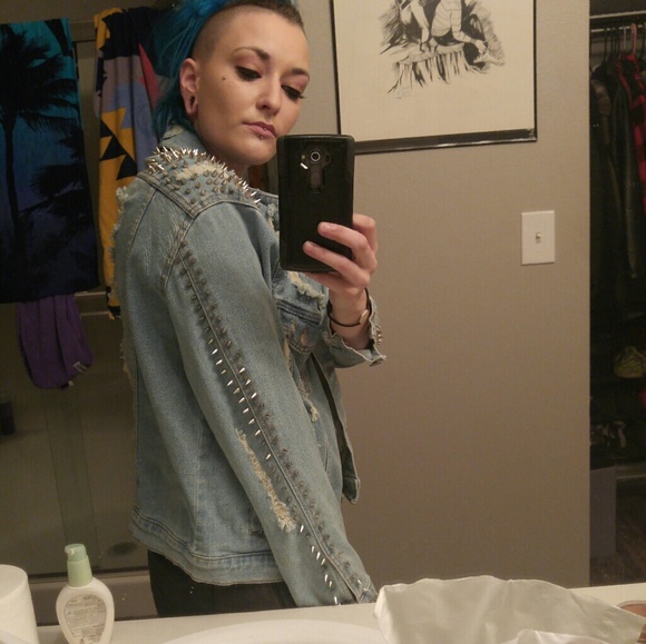 Denim studded jacket - Picture 3 of 3